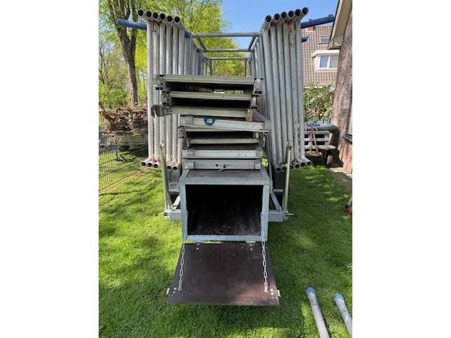 Aluminium rolsteiger op aanhanger, kelfort, grijs / chroom - afbeelding 10 van  24