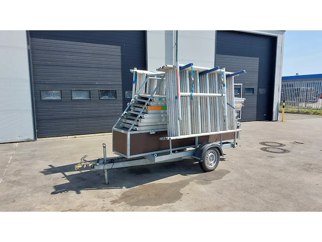 Aluminium rolsteiger op aanhanger, kelfort, grijs / chroom - afbeelding 1 van  24
