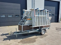 Aluminium rolsteiger op aanhanger, kelfort, grijs / chroom