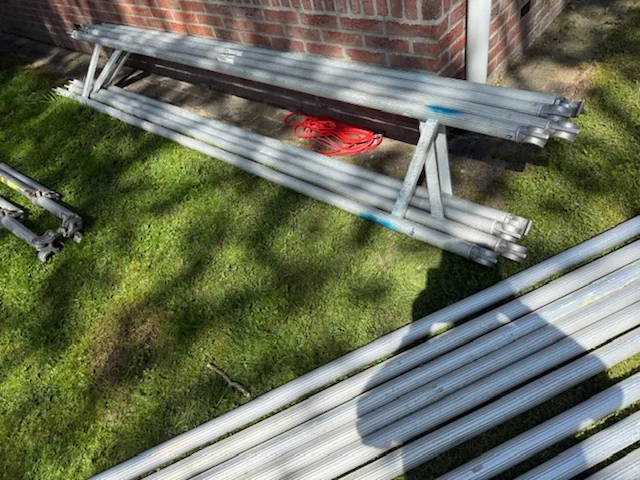 Aluminium rolsteiger op aanhanger, kelfort, grijs / chroom - afbeelding 14 van  24