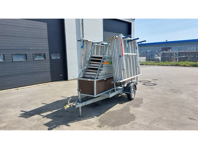 Aluminium rolsteiger op aanhanger, kelfort, grijs / chroom - afbeelding 12 van  24