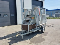 Aluminium rolsteiger op aanhanger, kelfort, grijs / chroom - afbeelding 12 van  24