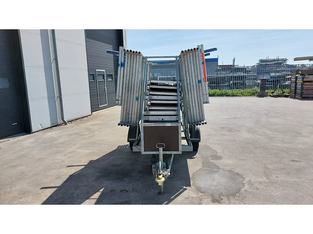 Aluminium rolsteiger op aanhanger, kelfort, grijs / chroom - afbeelding 18 van  24
