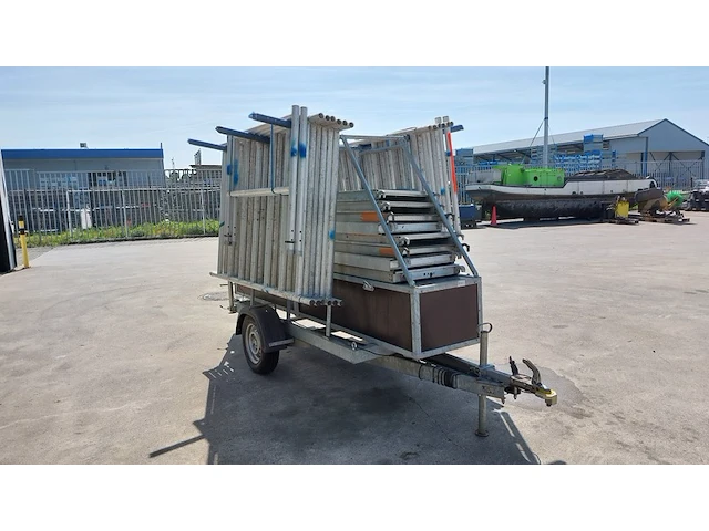 Aluminium rolsteiger op aanhanger, kelfort, grijs / chroom - afbeelding 19 van  24