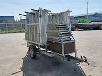 Aluminium rolsteiger op aanhanger, kelfort, grijs / chroom - afbeelding 19 van  24