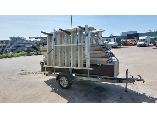 Aluminium rolsteiger op aanhanger, kelfort, grijs / chroom - afbeelding 20 van  24