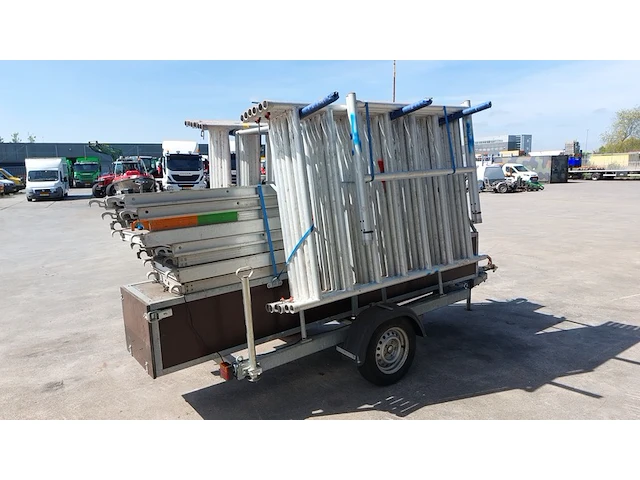 Aluminium rolsteiger op aanhanger, kelfort, grijs / chroom - afbeelding 21 van  24