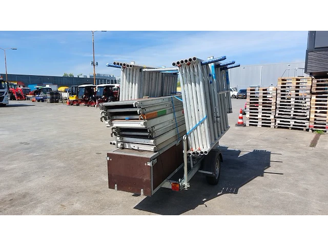 Aluminium rolsteiger op aanhanger, kelfort, grijs / chroom - afbeelding 22 van  24