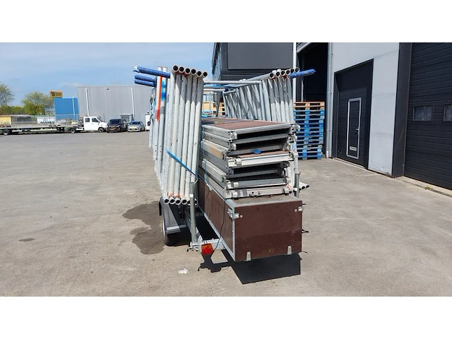 Aluminium rolsteiger op aanhanger, kelfort, grijs / chroom - afbeelding 23 van  24