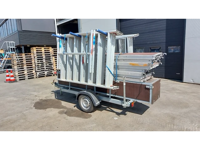 Aluminium rolsteiger op aanhanger, kelfort, grijs / chroom - afbeelding 24 van  24