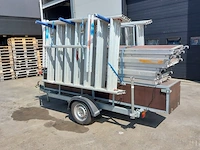Aluminium rolsteiger op aanhanger, kelfort, grijs / chroom - afbeelding 24 van  24