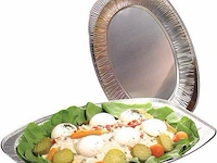 Aluminium schotel 35cm 50 st | alu schotel 35 cm | partyfeest | aluminium ovaal wegwerp schaal | alu ovaal bord - afbeelding 1 van  3