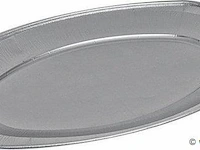 Aluminium schotel 35cm 50 st | alu schotel 35 cm | partyfeest | aluminium ovaal wegwerp schaal | alu ovaal bord - afbeelding 2 van  3