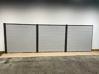 Aluminium schutting - lichtgrijs - 2856x181 cm - afbeelding 1 van  5