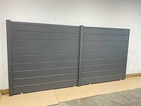 Aluminium schuttingdeel - antraciet - 379x181 cm - afbeelding 1 van  4
