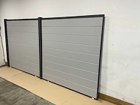 Aluminium schuttingdeel - lichtgrijs - 379x181 cm - afbeelding 3 van  5