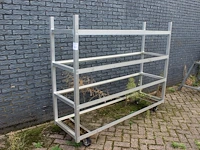 Aluminium transportrek afm. 190 x 56 x 156 cm - afbeelding 1 van  2