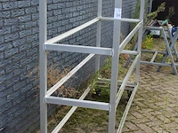 Aluminium transportrek afm. 190 x 56 x 156 cm - afbeelding 2 van  2