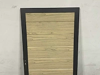 Aluminium tuindeur - houtlook eik - 183x93 cm - afbeelding 4 van  9