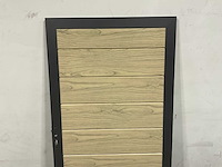 Aluminium tuindeur - houtlook eik - 183x93 cm - afbeelding 4 van  9