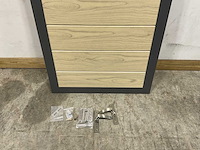 Aluminium tuindeur - houtlook eik - 183x93 cm - afbeelding 6 van  9