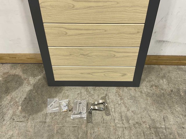 Aluminium tuindeur - houtlook eik - 183x93 cm - afbeelding 6 van  9