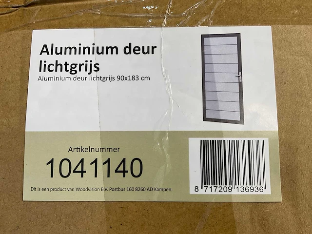 Aluminium tuindeur - lichtgrijs - 183x93 cm - afbeelding 6 van  8