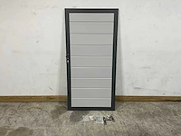 Aluminium tuindeur - lichtgrijs - 183x93 cm - afbeelding 2 van  9