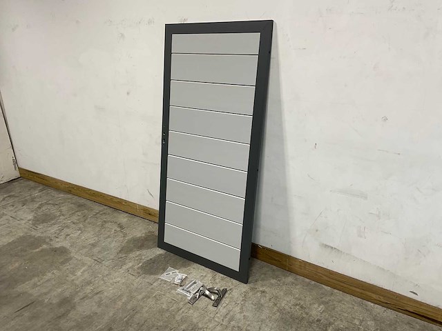Aluminium tuindeur - lichtgrijs - 183x93 cm - afbeelding 3 van  9