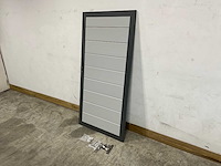 Aluminium tuindeur - lichtgrijs - 183x93 cm - afbeelding 3 van  9