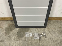 Aluminium tuindeur - lichtgrijs - 183x93 cm - afbeelding 6 van  9