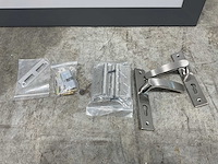 Aluminium tuindeur - lichtgrijs - 183x93 cm - afbeelding 7 van  9