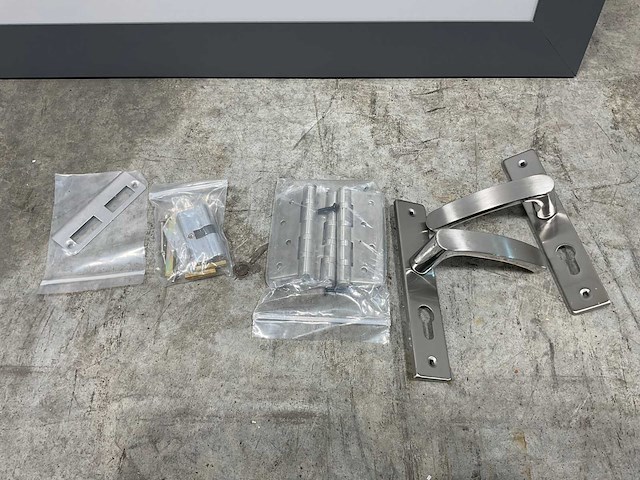 Aluminium tuindeur - lichtgrijs - 183x93 cm - afbeelding 7 van  9