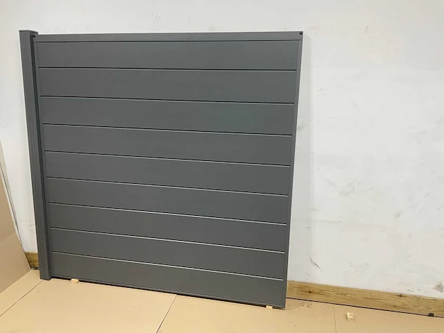 Aluminium tuinscherm - antraciet - 181,5x181,5 cm (2x) - afbeelding 1 van  4