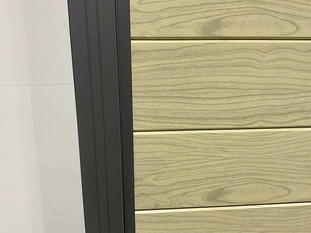 Aluminium tuinscherm - houtlook eiken - 181,5x181,5 cm (2x) - afbeelding 4 van  5