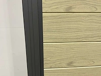 Aluminium tuinscherm - houtlook eiken - 181,5x181,5 cm - afbeelding 4 van  5