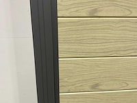 Aluminium tuinscherm - houtlook eiken - 181,5x181,5 cm - afbeelding 4 van  5