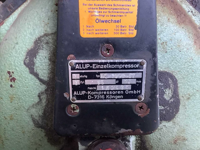 Alup hl-1050-e2 luchtcompressor - afbeelding 9 van  9