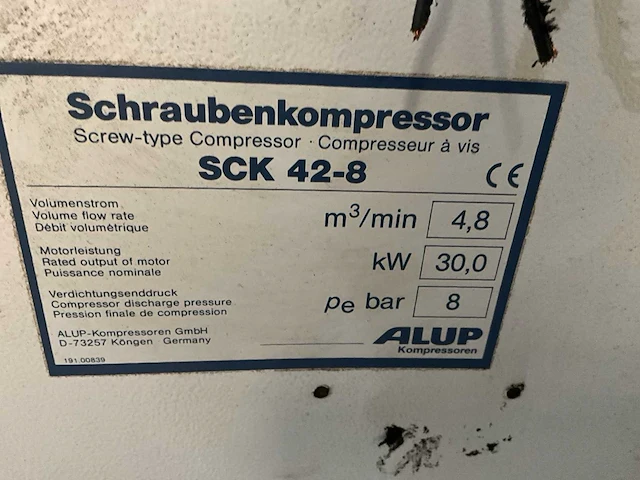 Alup sck 42-8 luchtcompressor - afbeelding 3 van  5