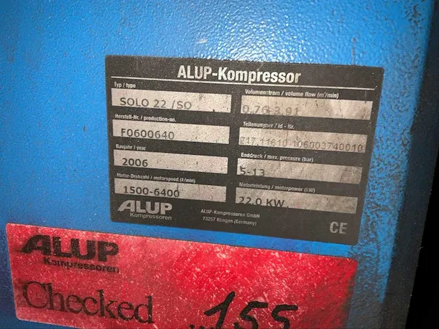 Alup solo 22 en sck persluchtcompressoren (2x) - afbeelding 7 van  15