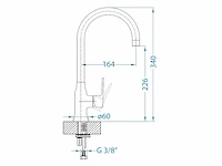 Alveus aanrecht van messing met vaste kraan monarch slankgoud 1095004 - afbeelding 2 van  2