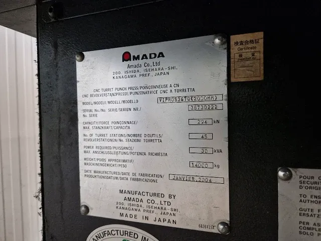 Amada - vipros 368 queen - punch nibbling machines - afbeelding 6 van  12
