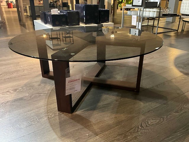 Amarone glazen ronde salontafel - afbeelding 1 van  7