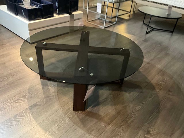 Amarone glazen ronde salontafel - afbeelding 5 van  7