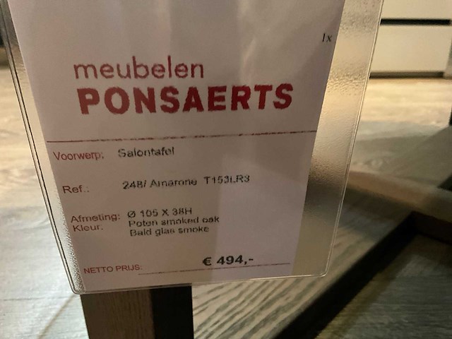 Amarone glazen ronde salontafel - afbeelding 7 van  7