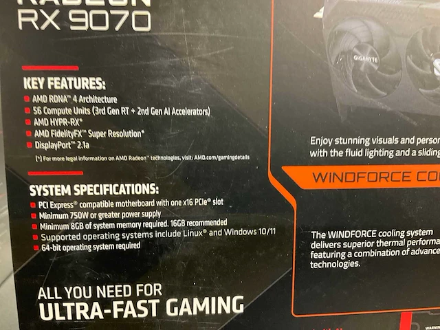 Amd radeon rx9070 videokaart - afbeelding 4 van  4