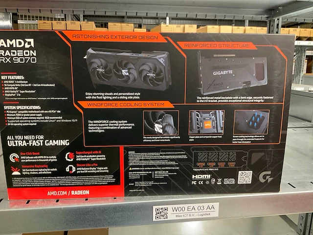 Amd radeon rx9070 videokaart - afbeelding 3 van  4