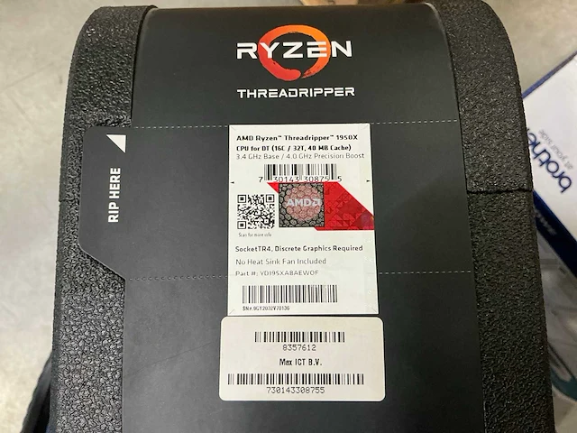 Amd ryzen threadripper 1950x - afbeelding 2 van  4