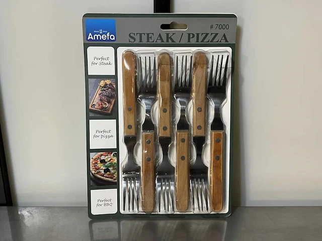 Amefa - # 7000 - pak steak/pizza vorken (10x) - afbeelding 1 van  1