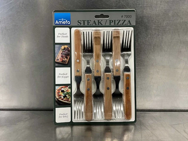 Amefa - # 7000 - pak steak/pizza vorken (25x) - afbeelding 1 van  2